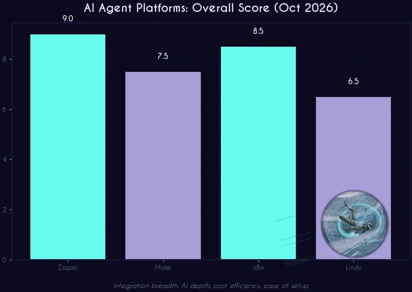 AI Agent Platforms Overall Score Comparison October 2026