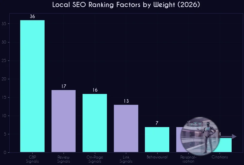 Local SEO Ranking Factors 2026 by Weight